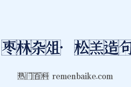 枣林杂俎·松羔造句是什么意思的图片